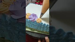 स्क्वायर शेप केक डिजाइन l Square Shape Cake Design lSehnajkikitchen [upl. by Osugi]