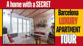 barcelona luxury apartment tour  A home with a SECRET [upl. by Birgit861]