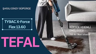 TefaL TY9AC XForce Flex 1360 Allergy Aqua Aerospin Kablosuz Şarjlı Dikey Süpürge Marketler Zinciri [upl. by Nickolai]