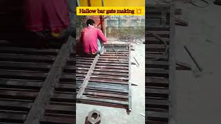 Hallow bar gate making 💥howto irongate irongatedesign maingatedesign ironwork fabrication [upl. by Adaran]