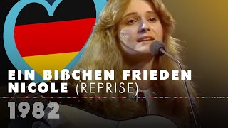 EIN BIßCHEN FRIEDEN – NICOLE REPRISE  Germany 1982 – Eurovision Song Contest HD [upl. by Zeuqram589]