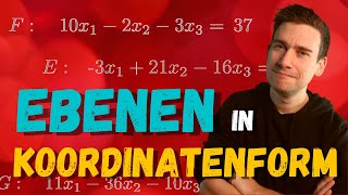 Stelle die KOORDINATENFORM der EBENE auf  3 Aufgaben  HOW TO MATHE ABI 2024 Vektorrechnung [upl. by Mali]