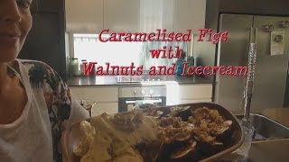 Caramelised Figs with Walnuts and Ice Cream 100 Raw Vegan [upl. by Etheline]