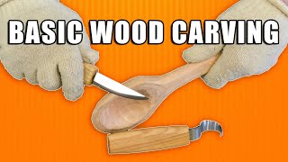 Wood Carving for Beginners  Basic Wood Carving Tutorial [upl. by Asilehs142]