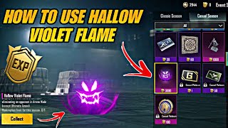 HALLOW VIOLET FLAME IN PUBG MOBILEBGMI  HOW TO USE HALLOW VIOLET FLAME [upl. by Mohammed]