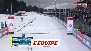 Biathlon  CM F  Larrivée de la mass start en vidéo [upl. by Oitaroh]