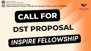 DST Inspire Fellowship 202425 For PhD  Department of Science amp Technology fellowship [upl. by Ahtiekal]