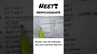 HEMICHORDATANEET2024BIOLOGYPYQSIMPORTANTQUESIONBIOLOGYDIVERSITYCLASS11THMCQS [upl. by Ahsratal]