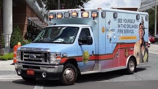 Orlando FD  Medic 102 Code 3 Arrival at Orlando Regional Medical Center ORMC [upl. by Naus]