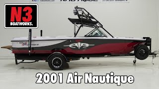 2001 Correct Craft Air Nautique  Dark Red  Walk Through  N3 Boatworks [upl. by Ennayllek689]