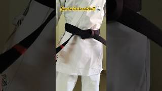 How to tie Karate black belt shotokan kratebelthow to tie karat⅚ [upl. by Karine690]