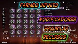 Farmeo infinito de modificadores esquirlas y recursos Fácil y rapido  Horizon Zero Dawn [upl. by Rew271]