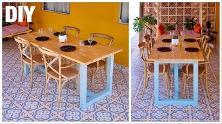 DIY  Mesa de Jantar para 6 lugares  Fácil de Fazer [upl. by Eiduam]