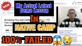 My 2nd Attempt Actual Demo Lesson At Native Camp  Why Did I Fail😢😢😢 ESL 2023 [upl. by Malloy]