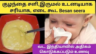 Best coldcough home remedies for babiesamptoddlersbesan seerababies coldcough time foodbabyfood [upl. by Eimoan]