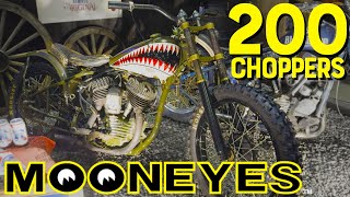 Every Custom Motorcycle at MOONEYES 31 4K 1 hour and 30 minutes of Choppers [upl. by Hazard334]