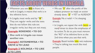 BASIC RULES ABOUT VERBS IN LINGALA LANGUAGE [upl. by Evelc1]