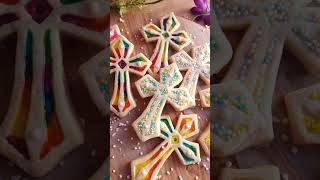 Stained Glass Cross Cookies [upl. by Procora]