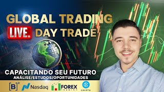 🌐 Global Trading  C Adriel Live Day Trade Mini Índice Mini Dólar Forex Nasdaq Ouro Crypto 201124 [upl. by Martreb378]