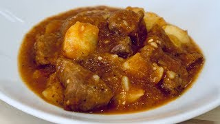 CARNE GUISADA CON PATATAS el estofado o guiso mas fácil y rico [upl. by Egdamlat]