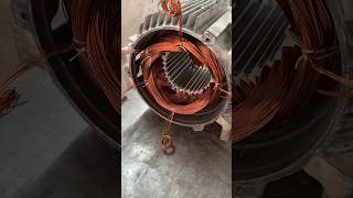 75 KW 10 HP 2900 RPM 30 slot air compressor motor winding shorts electrical shorts viral [upl. by Keily]