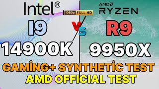 R9 9950X VS I9 14900K VS R9 7950X GAMING SYNTHETIC TEST AMD RYZEN 9950X NEW ZEN5 CPU  RTX 4090 [upl. by Bruckner]