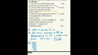 Testul 1  pag 54 Probleme care se rezolvă cu divizibilitate  Matematică 6 [upl. by Rianna150]