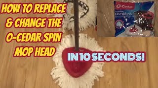 HOW TO REMOVE amp CHANGE THE OCEDAR SPIN MOP HEAD IN 10 SECONDS  TIFFINEY LAMAR [upl. by Oberg]