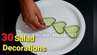 30 Beautiful vegetable Salad creates in plate step by step [upl. by Eiramrebma]