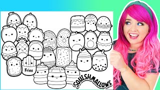 Coloring Squishmallows Food Sweet Treats amp Breakfast Coloring Pages  Squishmallows Food Plushies [upl. by Gibby233]