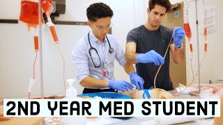 MEDICAL SCHOOL VLOG Taking bloods Clinical exams HIV presentations  KharmaMedic [upl. by Aleakim868]