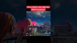 Most CRAZY Shot with the NEW Crossbowfortnite fortniteclips goviral [upl. by Dobrinsky]