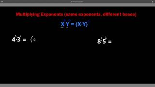 Multiplying Exponents  same exponents different bases [upl. by Egide326]