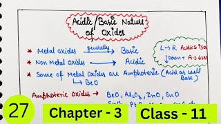 Acidic and Basic Oxides  Periodic Table  Class 11 chapter 3 [upl. by Ahsercul]