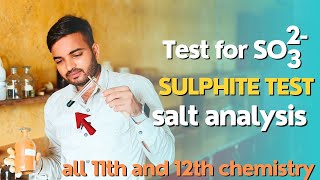 Test for sulphate ion SO32 Anion practical class 11th and 12th chemistry saltanalysis [upl. by Nyloj]