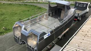 Home designed and built catamaran fast fishing boat [upl. by Freddie]