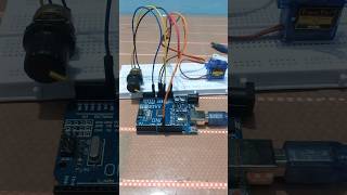 Servo motor control by using 10K Potentiometer  shorts electronics iot [upl. by Woodie]