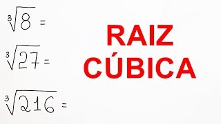 RAIZ CÚBICA de 8 de 27 e de 216 [upl. by Eads]