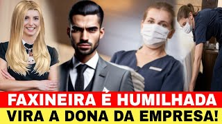 MILIONÃRIO HUMILHA A FAXINEIRA QUE SE TORNA A GERENTE DA EMPRESA [upl. by Nomrac]