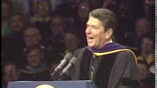 Presidential Visits Ronald Reagan delivers the 1981 Commencement Address [upl. by Atorod95]