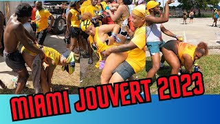 BEST MIAMI JOUVERT 2023WINE UP IN DE WATER THIS IS HOW CARIBBEAN PEOPLE PARTY [upl. by Sami287]