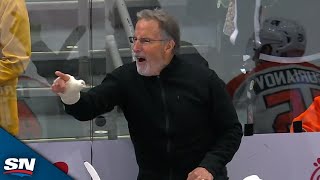 Flyers John Tortorella Receives Game Misconduct Initially Refuses To Leave Bench [upl. by Areip]