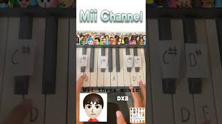 Wii theme music mii song easy piano tutorial [upl. by Yrallih47]