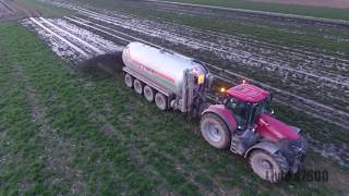 Case Ih Optum and Puma with Bossini slurry tankers [upl. by Ochs262]