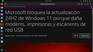 Microsoft bloquea la actualización 24H2 porque daña módems impresoras y escáneres de red USB y mas [upl. by Adner396]