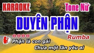 Karaoke Duyên Phận  Tone Nữ  Karaoke Nhạc Việt [upl. by Suckow731]