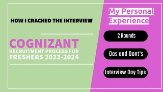 Cognizant Interview Process for Freshers 20232024How I cracked InterviewGenC CTS India in English [upl. by Arimahs]