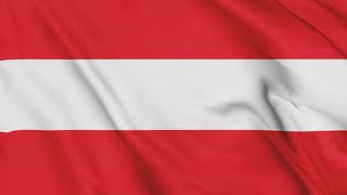 Austria Flag Waving Animation  3min loop  free 4k stock footage [upl. by Adnaval]