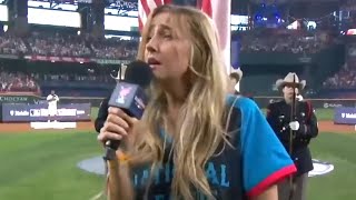 Ingrid Andress National Anthem Goes VIRAL at Home Run Derby What Went Wrong [upl. by Gray]