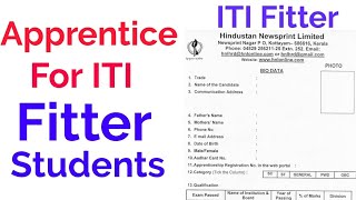 ITI Apprenticeship 2018  2019  ITI Fitter Apprentice [upl. by Haleemaj276]